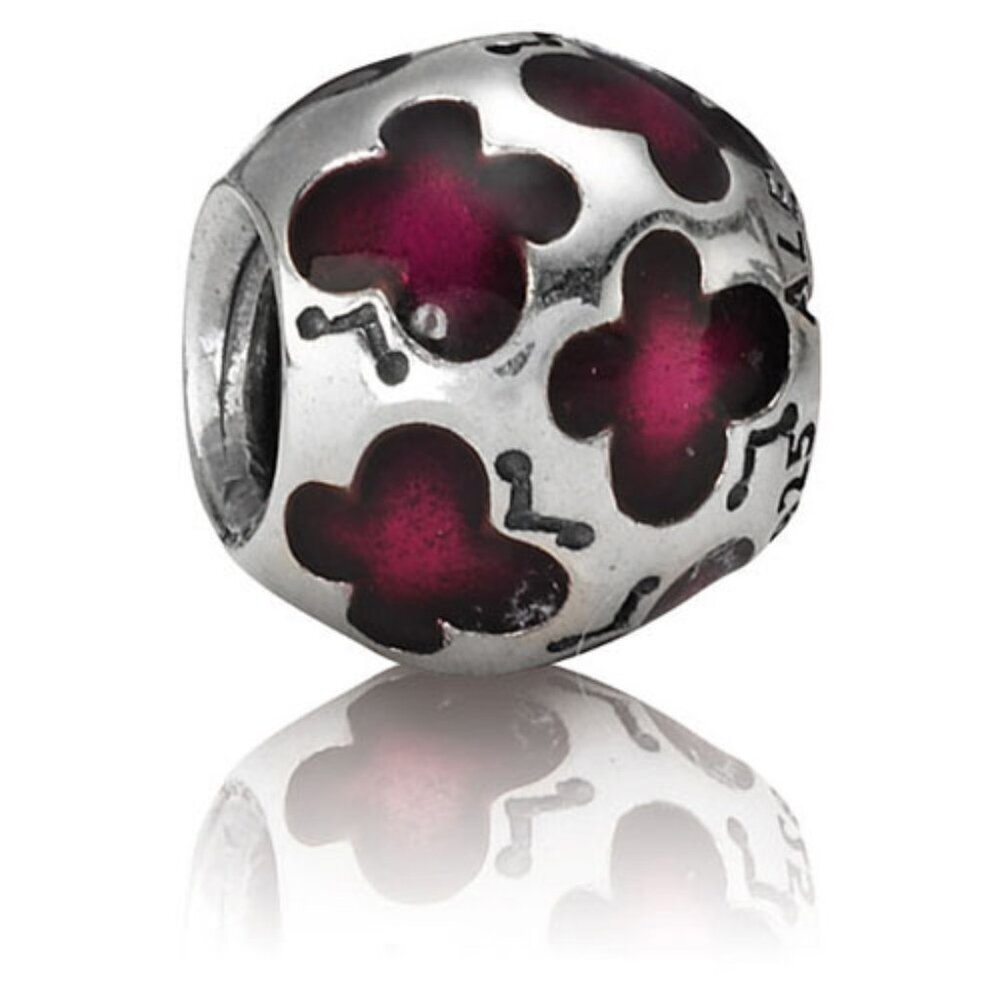 PANDORA Purple Enamel Butterfly Charm Authentic Sterling Silver Whimsical Nature